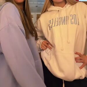 Brandy Melville John Galt oversized embroidered hoodie
